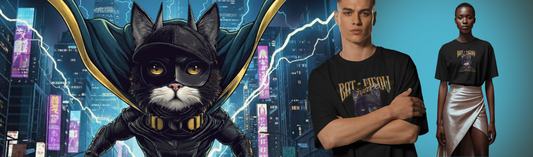 Qurrito CATMAN BEGINS cosmic lightning origin illustration