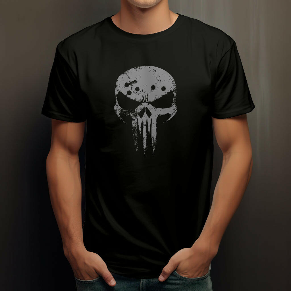 Urban fashion t-shirt men with bold skull graphic by QURRiTO