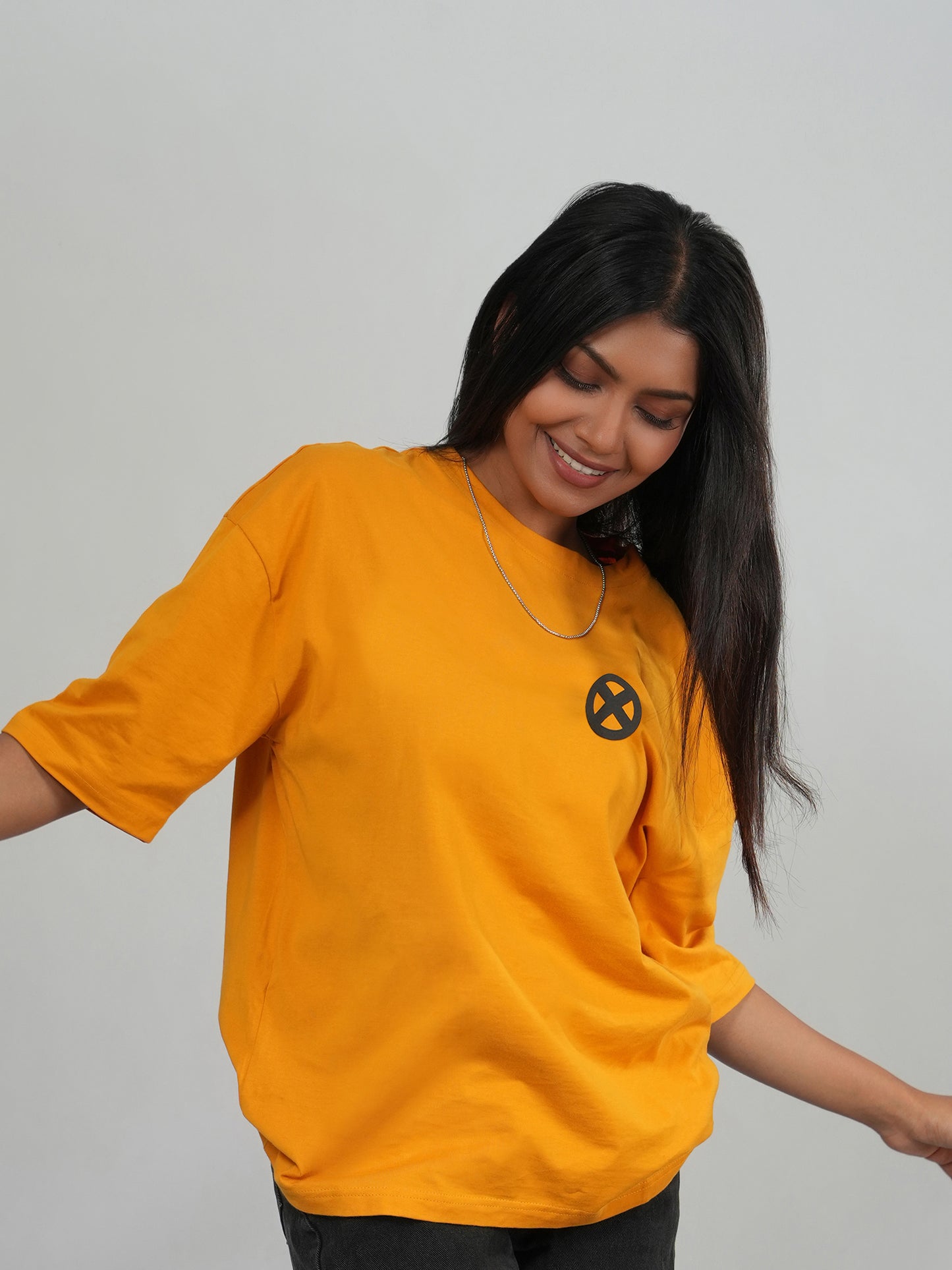 Claws of Steel | Chibi Mutant Hero Oversized T-Shirt | Yellow | Qurrito