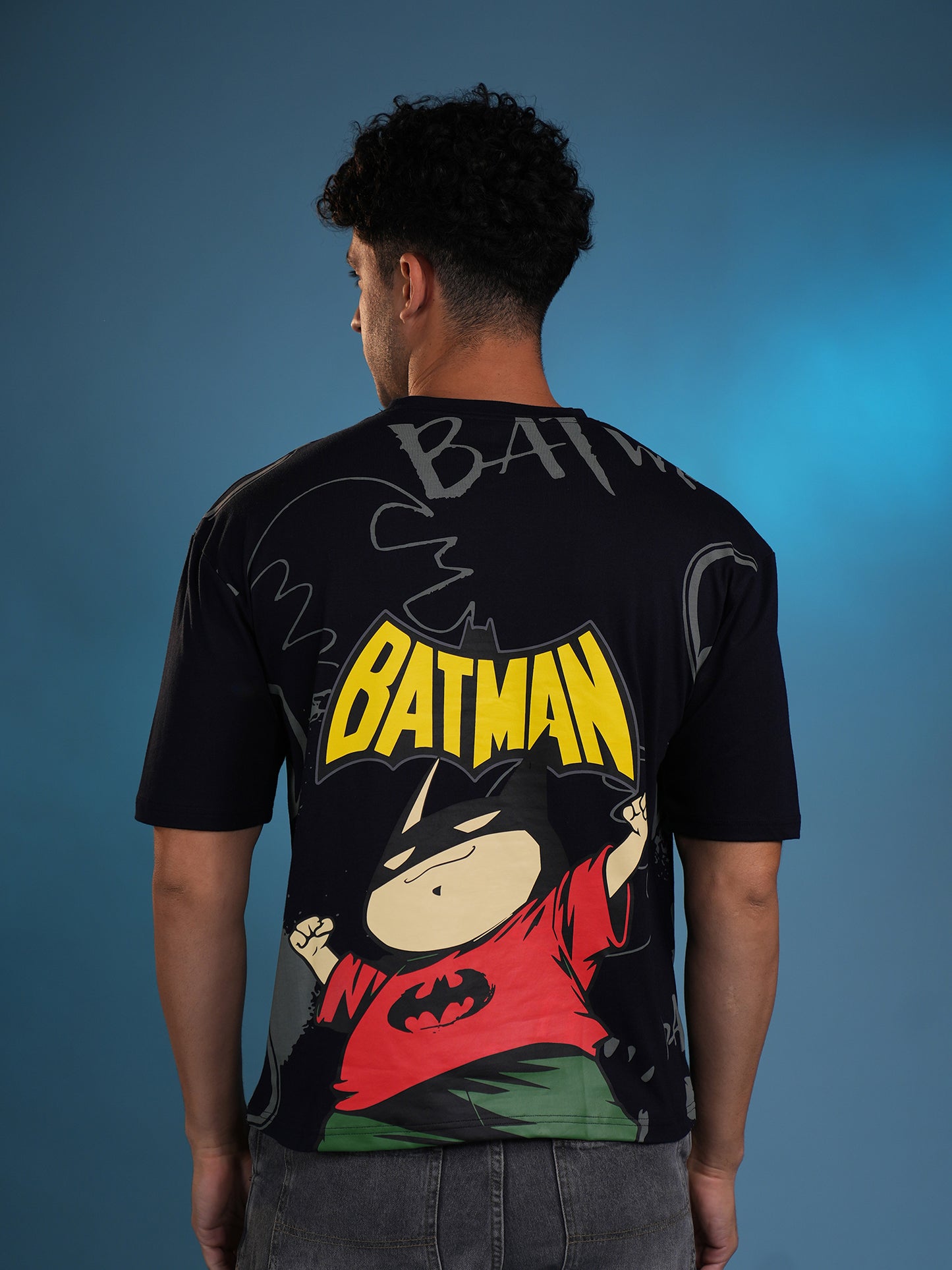 Chibi Dark Knight Graphic Oversized T-Shirt | Qurrito