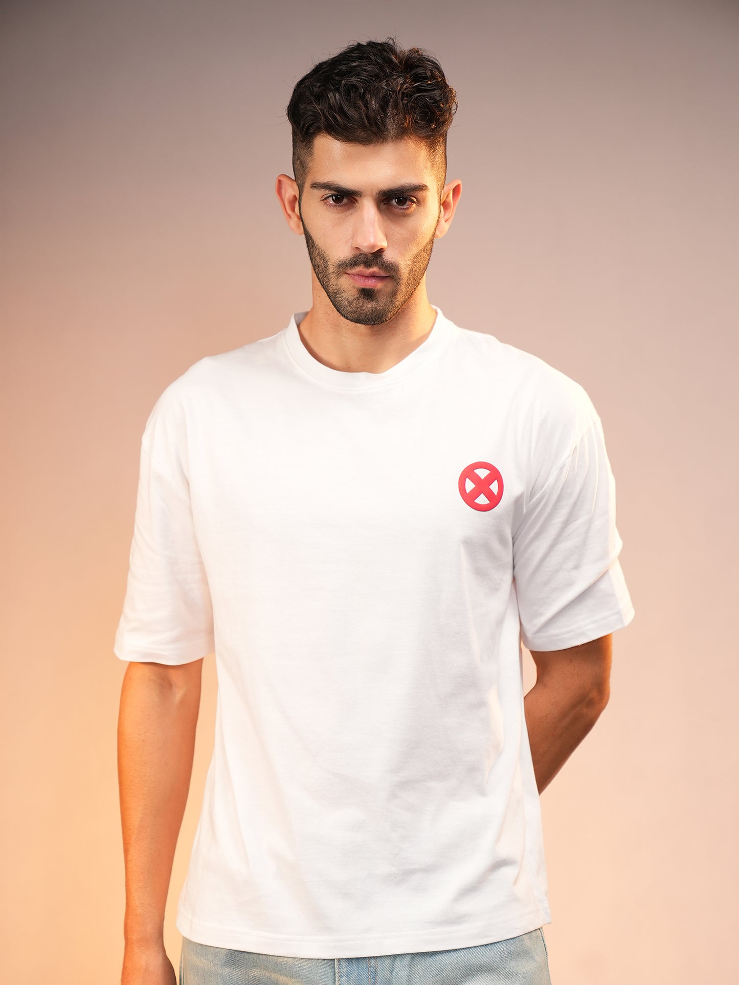 X-Bear Zero F's Oversized T-Shirt | White | Qurrito