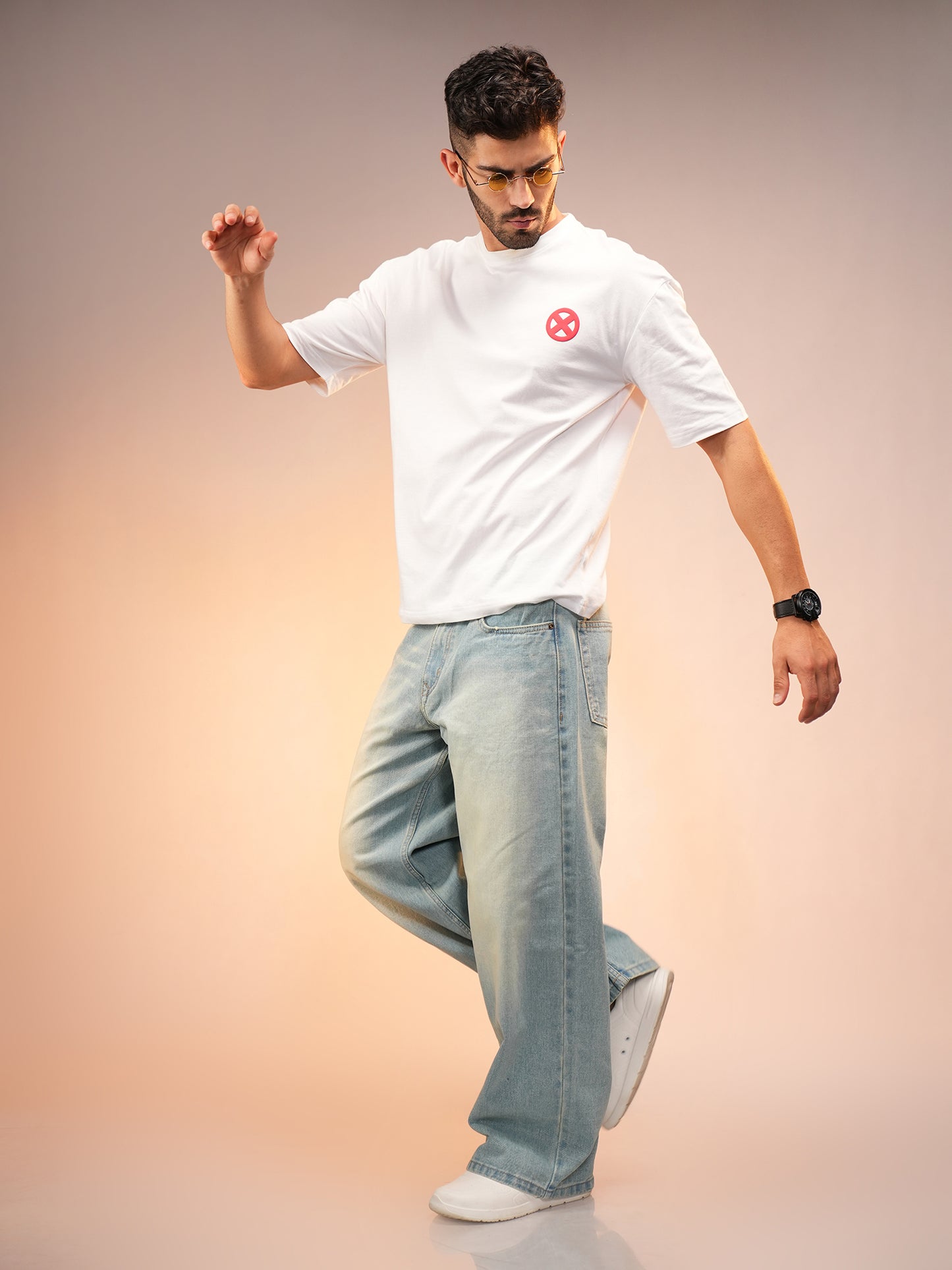 X-Bear Zero F's Oversized T-Shirt | White | Qurrito