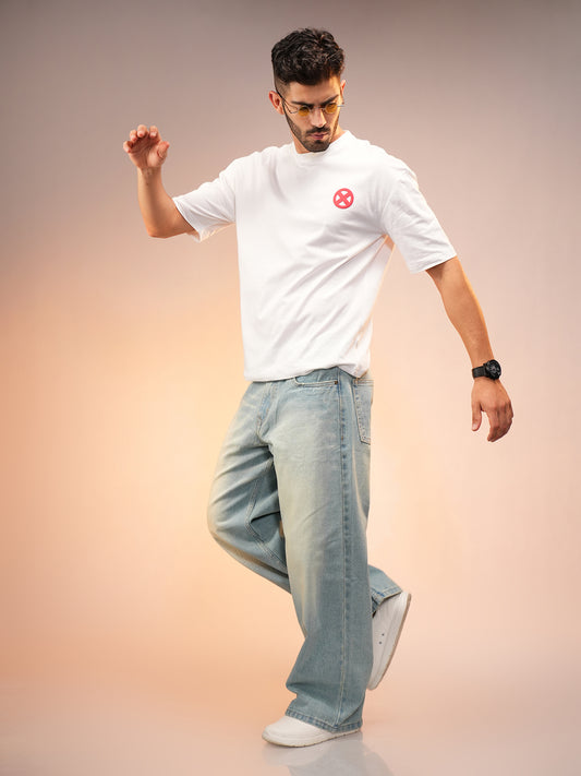 X-Bear Zero F's Oversized T-Shirt | White | Qurrito