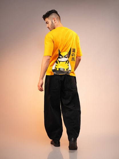 Claws of Steel | Chibi Mutant Hero Oversized T-Shirt | Yellow | Qurrito