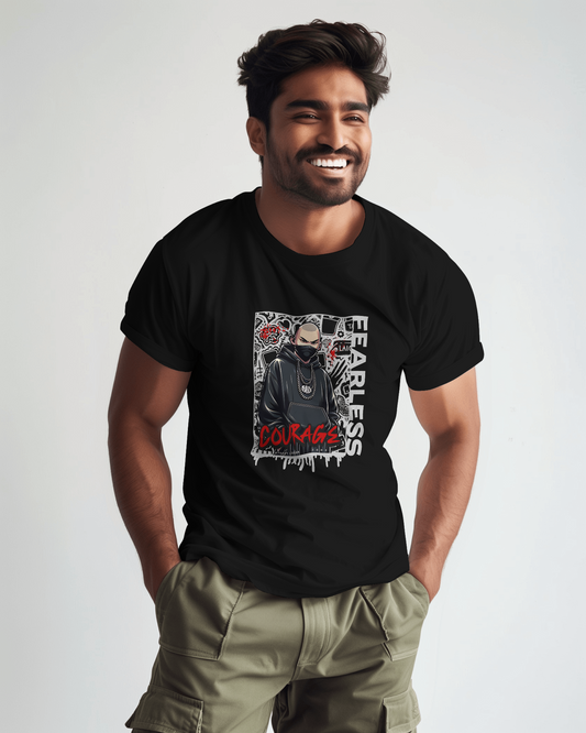 Anime Graphic Streetwear T-Shirt - Black Regular Fit Urban Cotton