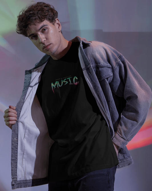Alternative Style T-Shirt with rebel music graphic in urban gothic theme