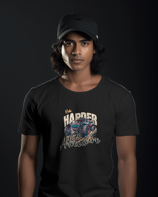 Ride Hard Offroad T-Shirt – Buggy Graphic worn by model