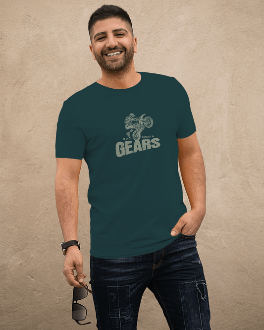 Motorbike graphic t-shirt with biker skeleton print in regular fit for adventure wear