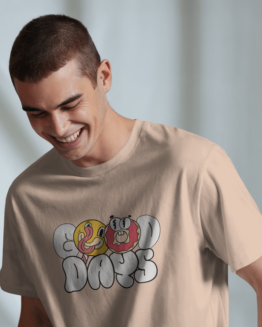 Streetwear Typography Tee with cartoon graphic, casual fit, and bold custom design for everyday standout style