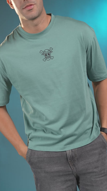 Pirate Hunter Oversized T-Shirt – Blade Glare | Seafoam Green | Qurrito